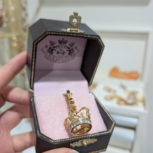 Juicy Couture Jewelry - Gold Crown Pendant with Crystals